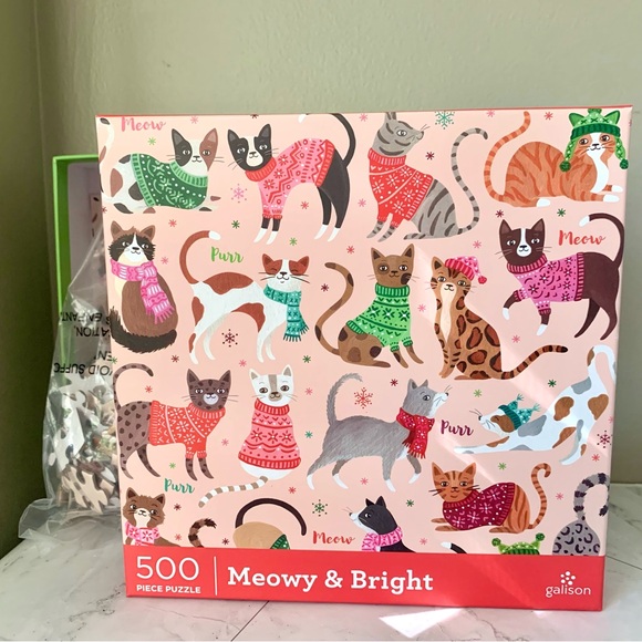 Galison Other - Galison Jigsaw Puzzle - Meowy & Bright - 500 Pieces